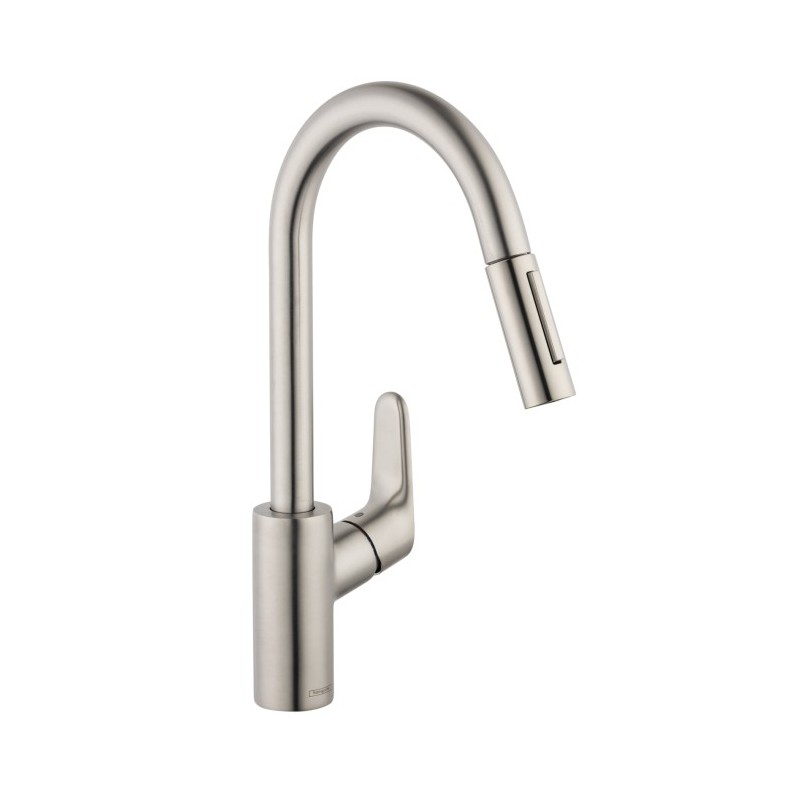 Hansgrohe 4505800 Focus 2 Spray High Arc Kitchen Faucet Pull Down 1 75 Gpm 