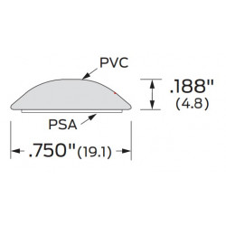 ZERO 9131-PSA PVC Bumper, PSA, .750"x.188"