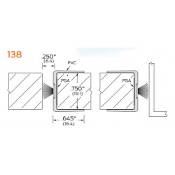 ZERO 138 PVC/ Pile for 3/4” (19.1) Glass Door