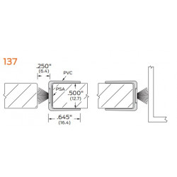 ZERO 137 PVC/Pile For 1/2" Glass Door