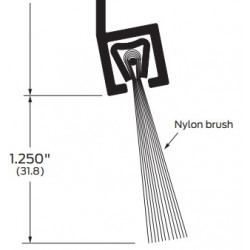 ZERO 96P Nylon Brush, 1 1/8"
