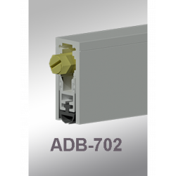 Cal-Royal ADB-702 Regular Duty, Surface/Semi-Mortised Automatic Door Bottom w/ Vinyl Seal