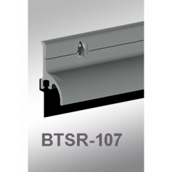 Cal-Royal BTSR-107 Door Bottom Sweep with Rain Drip made of Extruded Aluminum Retainer and Vinyl Insert