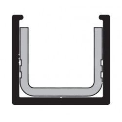 Cavity Sliders ZK00 Aluminum Bronze Anodized Floor Channel w/ PVC Insert