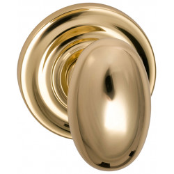 Omnia 434 Interior Traditional Egg-shaped Knob Latchset - Solid Brass