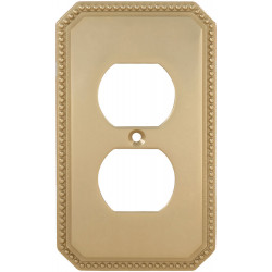 Omnia 8004-R Beaded Switchplate - Receptacle