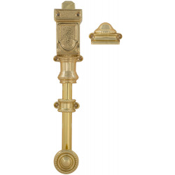 Omnia 4100 Ornate Slide Bolt - Solid Brass