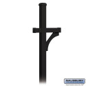 Salsbury Deluxe 4870BLK Mailbox Post - 1 Sided - In-Ground Mounted