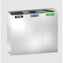 ASI 0834/0839-RB 3-Bin Recycling Station - Free Standing