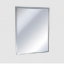 American Specialties, Inc. 10-0600-2216 22" Wide Plate Glass Mirror - Stainless Steel Inter-Lok Frame