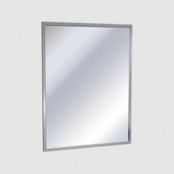 ASI 0620-52 52" Wide Plate Glass Mirror - Stainless Steel Chan-Lok Frame