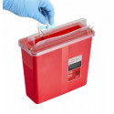  998-02-2 5 Quart Mailbox Style Horizontal Lid Needle Disposal Sharps Container