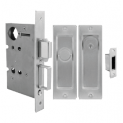 INOX PD8000 Interior Mortise Lockset w/ FH17 Bezel Flush Pull for Pocket Door