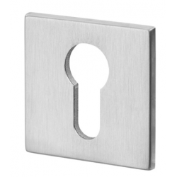 Modric SS797 Mode Square Escutcheon For Euro Profile Cylinder, Satin Stainless Steel