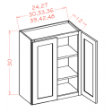  W3030-TW Double Door Wall Cabinets - 30"H, Capital Collection