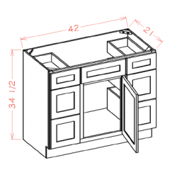 US Cabinet Depot VDDB Vanity Combination Bases - Double Drawer Stack, Capital Collection