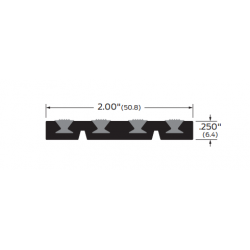 ZERO 3672A/BK/D/G 2”(50.8) Traction Tread Plate/ Rubber - Threshold
