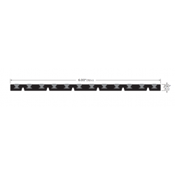 ZERO 3676 Traction Tread Plate/Rubber/Photoluminescent Tread Insert, 6" - Threshold