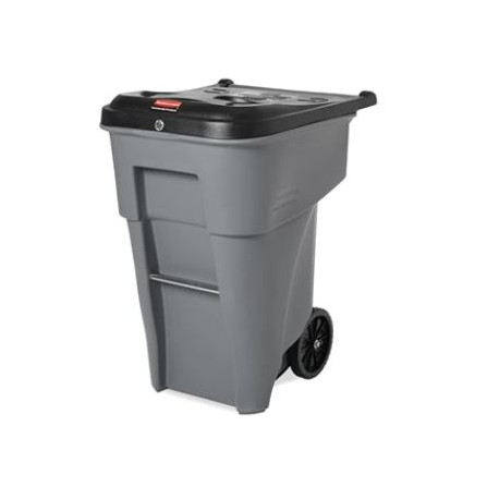 Rubbermaid Commercial Products FG9W1088GRAY Confidential Document Rollout Container, 65 GAL, Gray