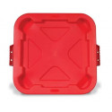 Rubbermaid Commercial Products FG352900RED Brute Square Container Snap-Lock Lid, Red