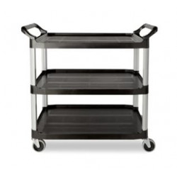 Rubbermaid Commercial Products FG409100 Xtra Utility Cart With Open Sided, 300 LB Capacity, 3 Shelves