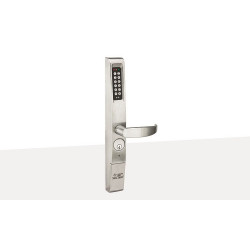 Adams Rite 3090-MOUNT eForce 3090-150 Keyless Entry Trim mounted complete with 4900 Heavy Duty Deadlatch-Satin Chrome
