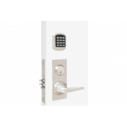 TownSteel XMRXL Grade 1 Electronic Mortise Lock w/ Ligature Resistant Clutched Lever Trim, Satin Stainless Steel