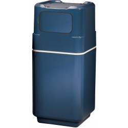 Peter Pepper 1083 (2) 8" x 14" Trash Opening With 2 Spring-Loaded Flap Door Fiberglass Trash Receptacle - Aggregate Finish