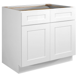 Design House 561407/15/23 Brookings 2-Door, 2-Drawer Base Cabinet In White