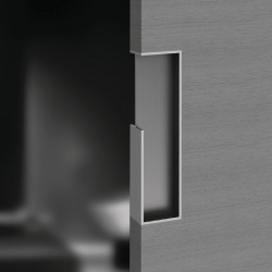 Hafele 903.13. Contemporary Flush Pull Handle for Sliding Wood Doors, Stainless Steel, Door Thickness - 35 mm