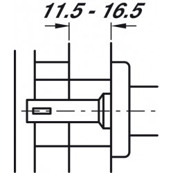 Hafele 909.46.107 Convertor Spindle, Steel, 8 x 8 x 71 mm
