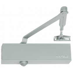 Hafele 931.84.829 Overhead Door Closer with Arm, DCL 51, EN 2-5, Startec, Silver Color Lacquered