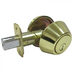 TruGuard DL71 KD Single-Cylinder Deadbolt, Polished Brass