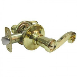 TruGuard L6700B KA2 Reversible Scroll Entry Lever Lockset, Polished Brass