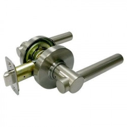TruGuard LP2X203C Passage Lever Lockset, Reversible Basel, Contemporary Style, Satin Nickel