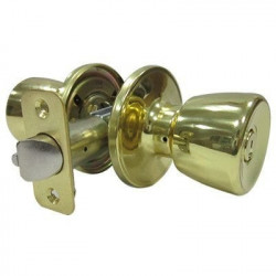 TruGuard TS700B KD Tulip-Style Knob Entry Lockset, Polished Brass