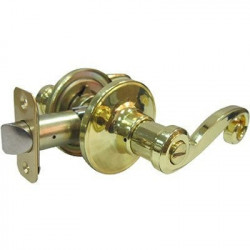TruGuard L6701BZ Reversible-Scroll Privacy Lockset, Polished Brass