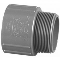 Charlotte Pipe & Foundry Company PVC 08109 0600HA Schedule 80 PVC Slip x MPT Male Adapter, 1/2 in