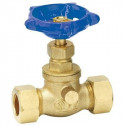 BK Products 105-613NL Stop Valve Plus Drain Cap, Lead-Free Brass, 1/2-In. Compression