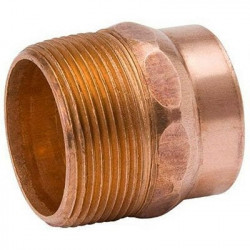 BK Products A 67054 Wrot Copper Pipe DWV Adapter, Cast Bronze, 1-1/2 In. MPT