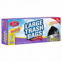 Delta Brands 10084-24 Drawstring Trash Bags - Extra Large Trash Bags - Black - 30 gallon