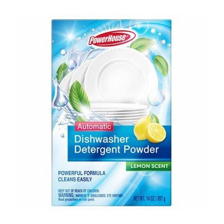 Delta Brands 12012-12 14 oz. Automatic Dishwasher Detergent Powder - Lemon Scent