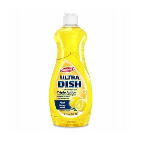 Delta Brands 90873-12 Ultra Dish Detergent, Lemon Zest, 18 oz