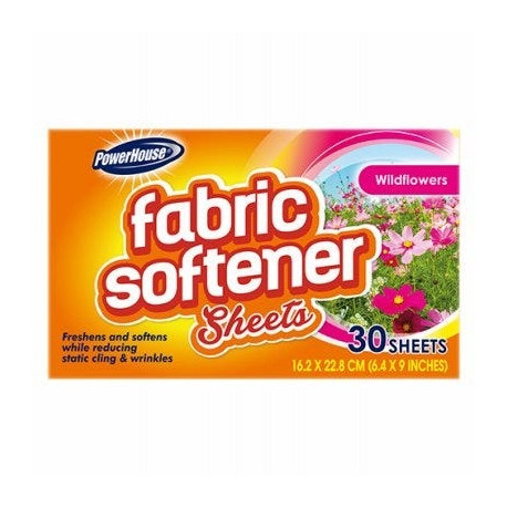 Delta Brands 92609-12 Fabric Softener Dryer Sheets, Fresh Floral, 30 Ct