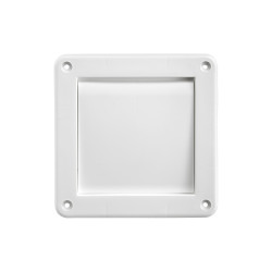 Lambro Industries 1422W 4 inch White Plastic Wall Exhaust Single Flap Vent