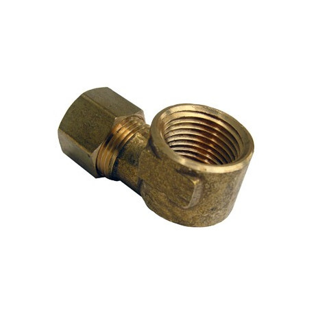 Larsen Supply Co 17-7033 Compression Female Pipe Thread Brass Elbow 3/8" x 1/2"