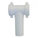 Larsen Supply Co 03-4291 PVC Slip Joint, Center Outlet Baffle Tee 1-1/2 in