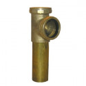 Larsen Supply Co 03-4021 Rough Brass Disposal Tee With Baffle