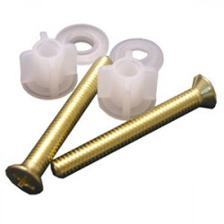 Larsen Supply Co 14-1069 Polished Brass Nuts And Bolts For Oak Seat