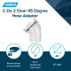Camco Mfg 39432 Sewer Fitting - C-Do 2 Clear 45 Degree Hose Adapter